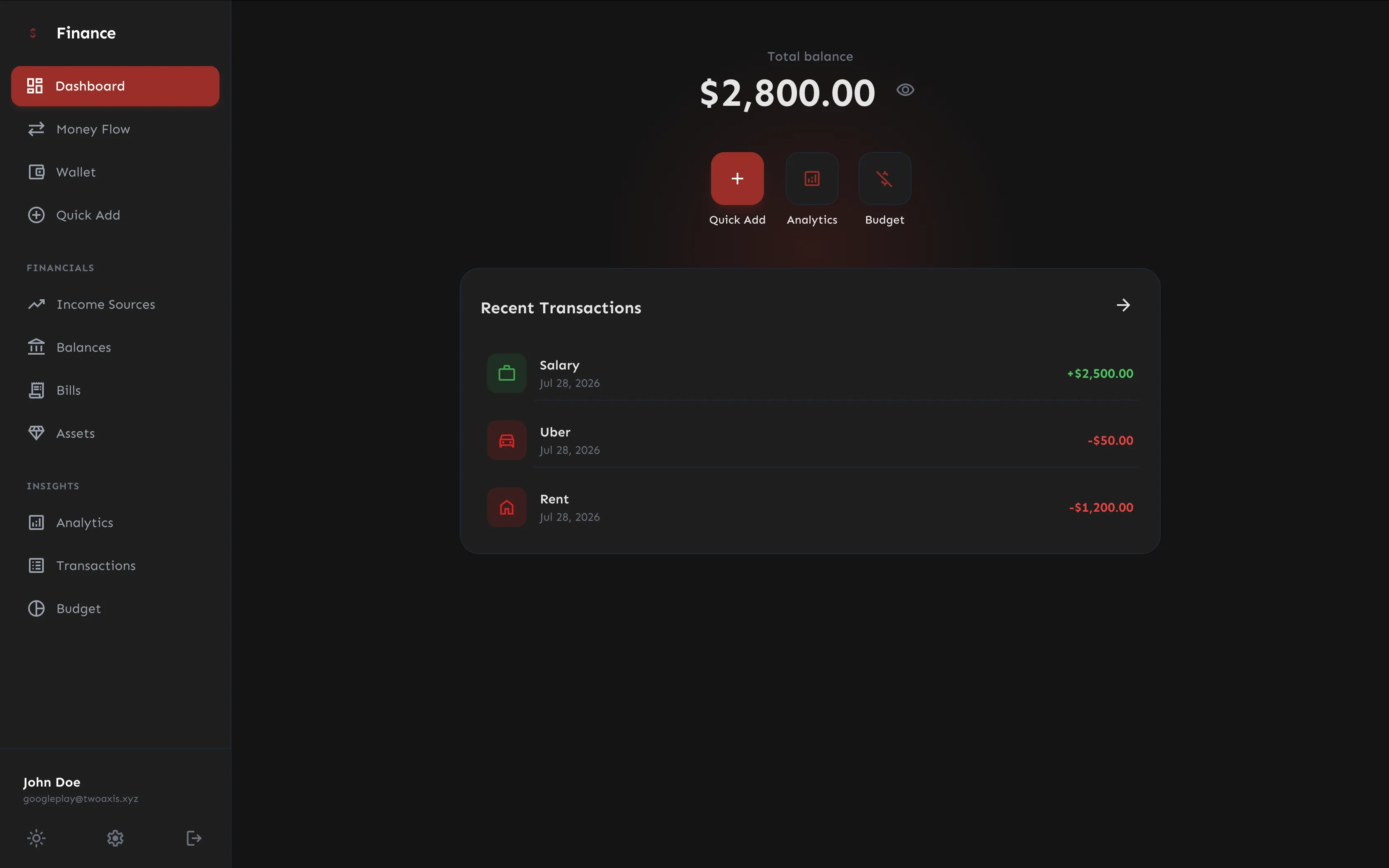 Finance Web App